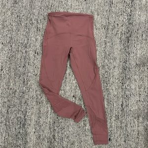 lululemon athletica Dusty Rose High-Rise Mesh Leggings